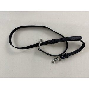 COACH Navy Blue Pebble Leather Buckle Adjustable Shoulder Strap Silver Hardware